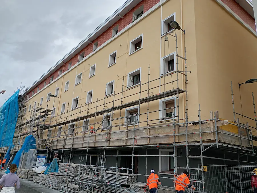 Rehabilitación de fachada en Olabeaga 23-35-35, Bilbao