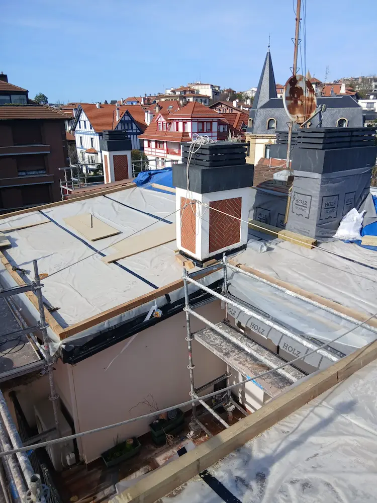 Reforma tejado y fachada en Getxo