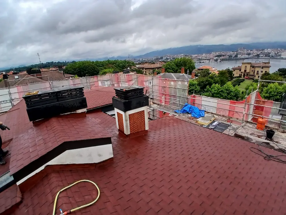 Reforma tejado y fachada en Getxo