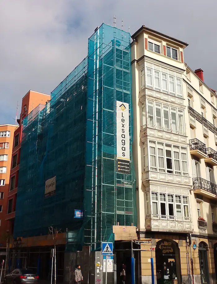 Rehabilitación de fachada en Alameda San Mamés